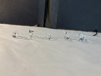 Group Of  5 Crystal Swarovski Animals