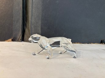 Swarovski Figurine Leopard Tail Has Some Damage