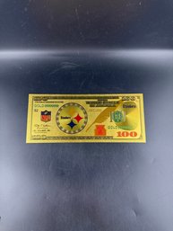 Collectible Pittsburgh Steelers Gold Foiled Bill