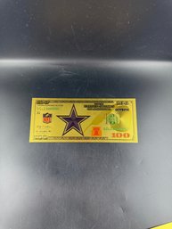 Collectible Dallas Cowboys Gold Foiled Bill