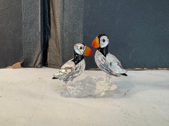 Swarovski Crystal Puffins Figurine