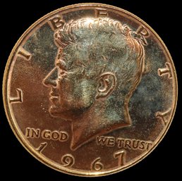 1967 Gold Plated Kennedy Half Dollar Coin With COA #29592 American Mint