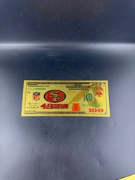 Collectible San Francisco 49ers Gold Foiled Bill