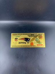 Collectible New England Patriots Gold Foiled Bill