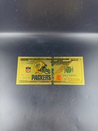 Collectible Green Bay Packers Gold Foiled Bill