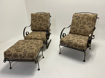 Brown Flowered Decorative Steel Patio Furniture