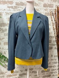 Dark Blue Green Blazer Made In The Dominican Republic Size 9/10
