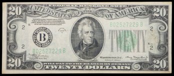 $20 1934A Federal Reserve Note Green Seal (Very Fine)