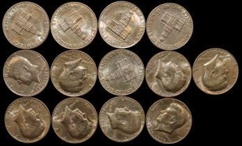 1776-1976 Bicentennial Kennedy Half Dollars - 13 Coins Total