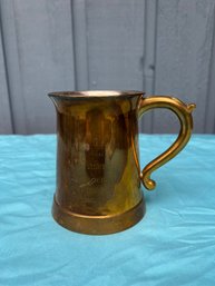 Vintage Pint Size Brass? Mug With Sexy Handle