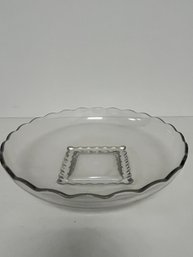 Vintage Clear Serving Bowl
