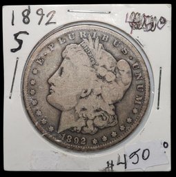 1892-S Morgan Silver Dollar San Francisco Mint
