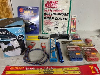 Saw Blades, Stair Treads, Drop Cloth & More Lot