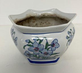 Vintage Oriental Flowers Planter