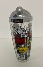 Vintage MCM Cocktail Shaker- Paris Theme Moulin Rouge Ballet