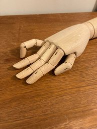 Wooden Hand With Moving Fingers