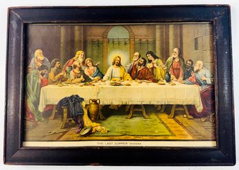 Vintage Framed 'the Last Supper' Lithograph