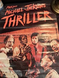 Vintage Michael Jackson Thriller Poster And 1971 Got To Be There 45 Record