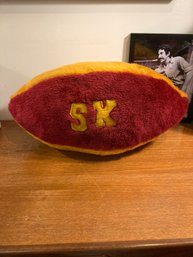 Vintage Handmade Football Shape Pillow