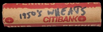 1950's Lincoln Cent Wheat Cents Roll