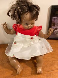 Vintage 1970's African American Hard Plastic Doll