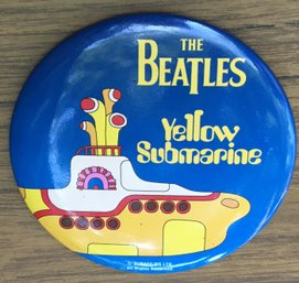 Original The Beatles Yellow Submarine 4' Large Pinback Movie Pin