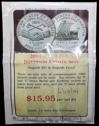 2004 P-P-D-D-S-S Jefferson Update Sets Superb BU & Superb Proof
