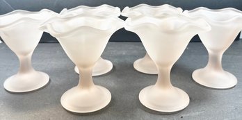 Pink Frosted Satin Dessert Glasses