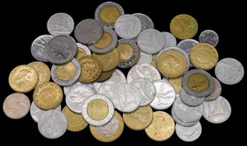 Large Collection Of Italian Coins Mix Dates And Denominations