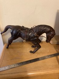 Vintage Leather Wrapped Horse