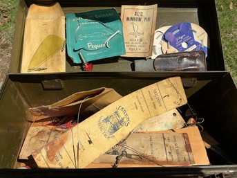 Metal Toolbox Full Of Fishing Tackle