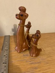 Vintage Poodle Dog Figures