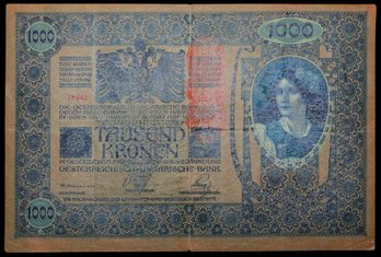 1902 Hungary 1000 Kronen Banknote