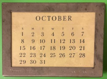 Tiffany & Co. Sterling Silver Vintage Monogramed Perpetual Calendar