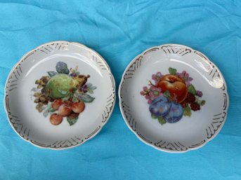 Vintage Occupied Japan Fruit Cabinet Wall Plates
