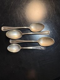 4 Spoons Marked Sterling