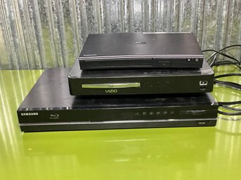 Set/3 Blu Ray DVD Players (Samsung & Vizio Models) Tested & Working Ref: PH
