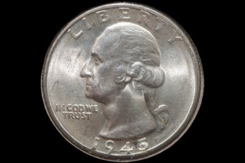 90% Silver 1945 Washington Quarter