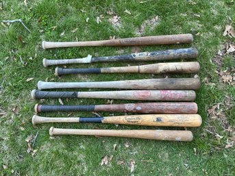 8  Wooden Baseball Bats Louisville Slugger Derek Jeter Hillfrich Bradsby Peerless Nelson Fox
