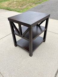 Contemporary 3 Tier Accent Table In An Espresso Finish