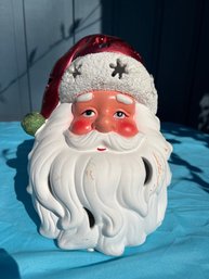 Home Reflections Christmas Santa Claus Flameless LED Candle Luminary With Timer