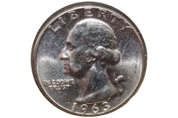 90% Silver 1963 Washington Quarter Coin
