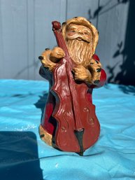 Enesco Aged Look Olde Time Santa With Cello Figure