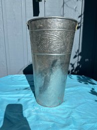 Tall Galvanized Aluminum Bucket Vase Umbrella Stand With Handles