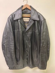 Wilisons M Julian Black Leather Jacket Zip Out Liner Size. L