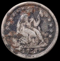 1853 Seated Liberty Silver Dime With Arrows