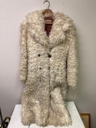 Vintage Double Breasted Shaggy Wool Coat