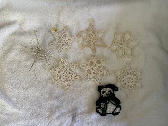 Assortment Of Christmas Crocheted Ornaments