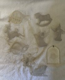 Assortment Of Frosted Christmas Ornaments 7 Of 11