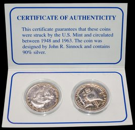 1954-1961 90% Silver Franklin Half Dollar Publisher's Clearing House In Original Packaging